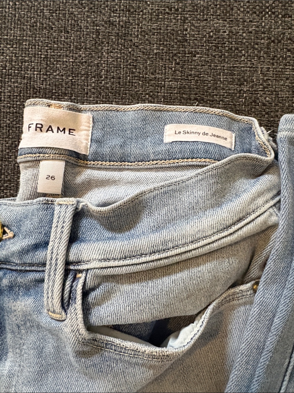 Frame Denim Light Blue Ankle Crop Jeans zipper fly - Picture 2 of 2